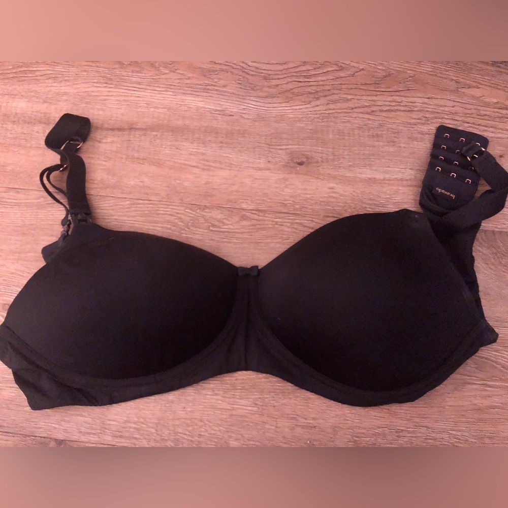 Bravado Designs Black Nursing Bra 38D | Molded Cup Padded Wireless Comfort Bra